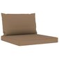 Trīsvietīgs dārza dīvāns vidaXL ar pelēkbrūniem matračiem cena un informācija | Dārza krēsli | 220.lv