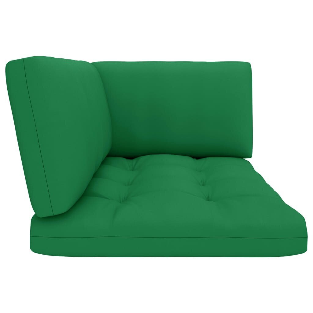 Dārza palešu stūra dīvāns vidaXL, melns cena un informācija | Dārza krēsli | 220.lv