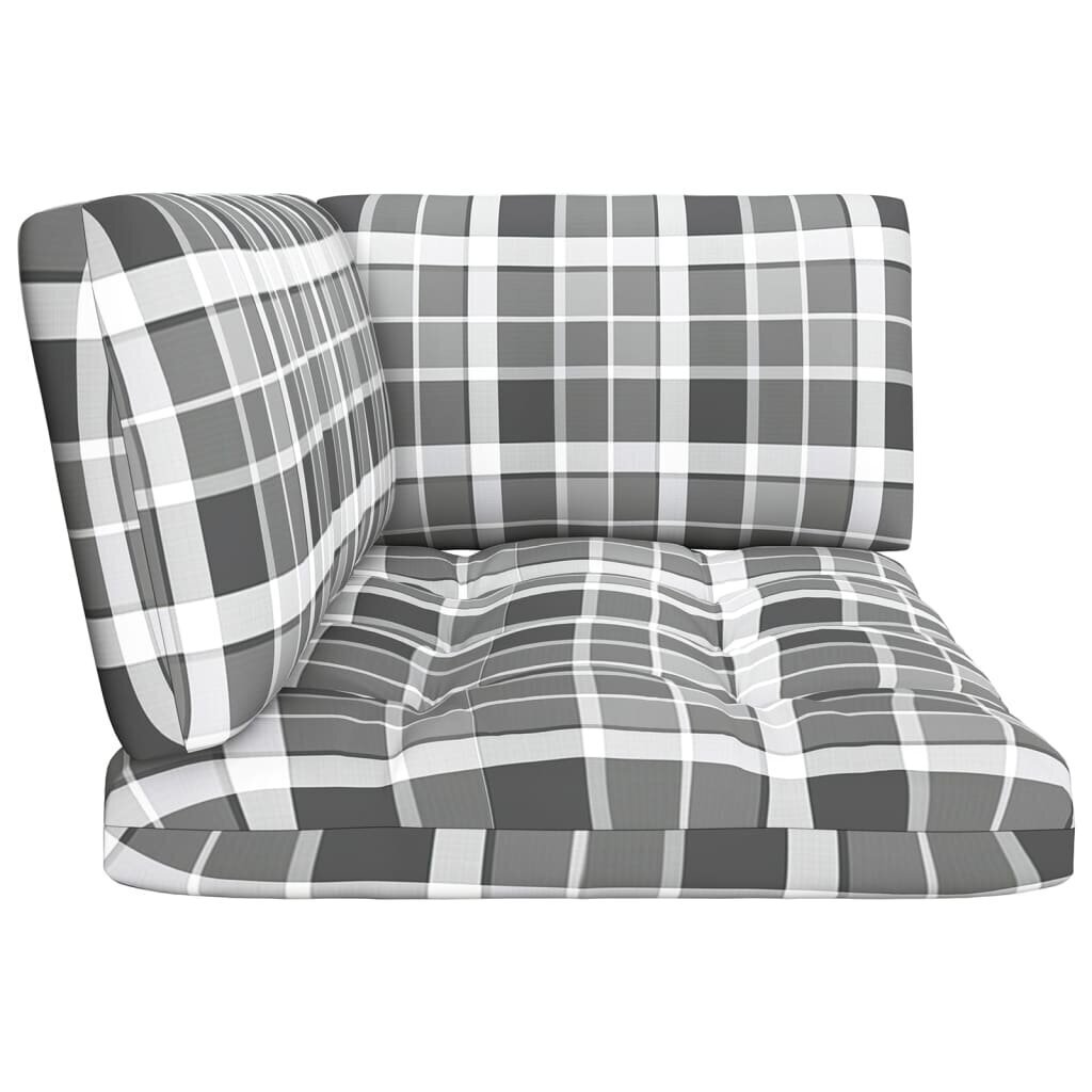 Dārza palešu stūra dīvāns vidaXL, melns cena un informācija | Dārza krēsli | 220.lv