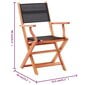 Dārza krēsli, 8 gab., melns цена и информация | Dārza krēsli | 220.lv
