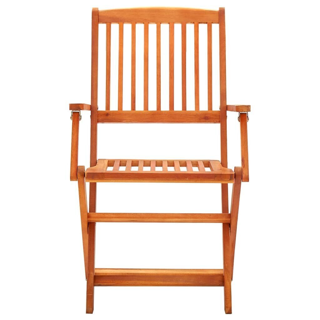 Saliekami dārza krēsli vidaXL, 8 gab., brūns cena un informācija | Dārza krēsli | 220.lv