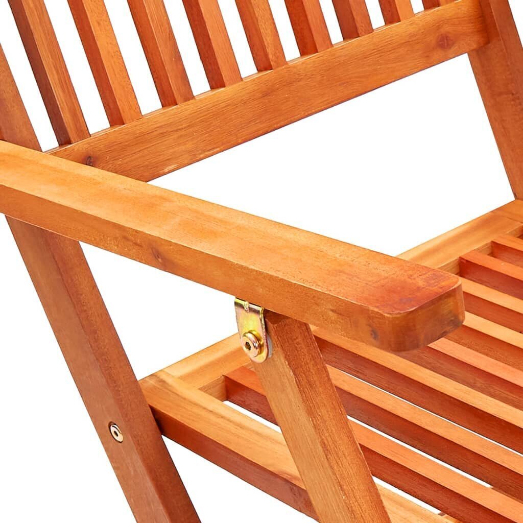 Saliekami dārza krēsli vidaXL, 8 gab., brūns cena un informācija | Dārza krēsli | 220.lv