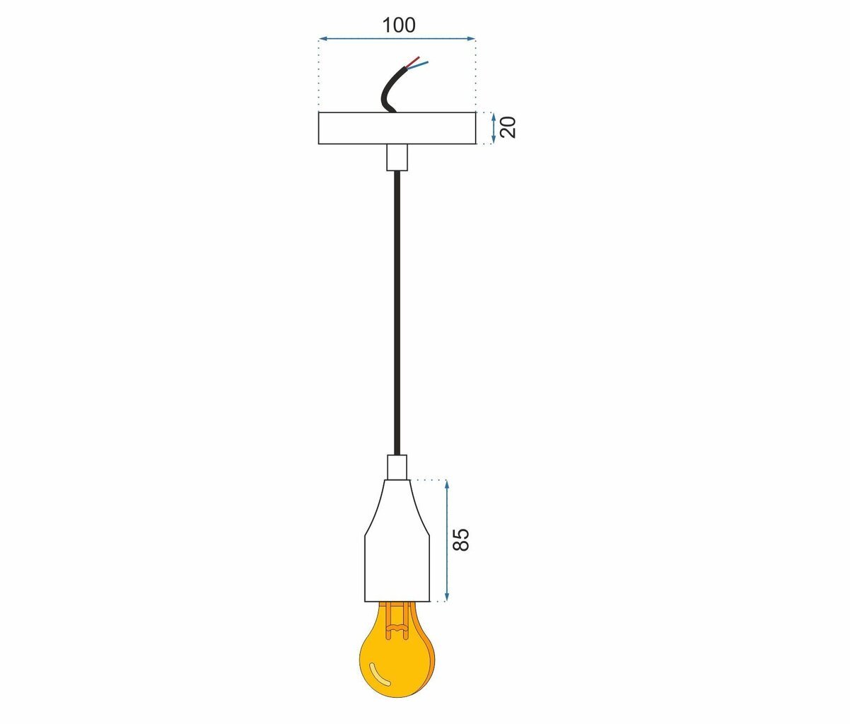 Piekaramā lampa Minimus B, Black Chrome cena un informācija | Lustras | 220.lv