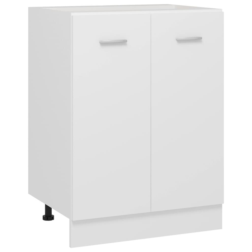 vidaXL virtuves skapītis, balts, 60x46x81,5 cm, skaidu plāksne cena un informācija | Virtuves skapīši | 220.lv