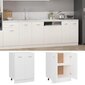 vidaXL virtuves skapītis, balts, 60x46x81,5 cm, skaidu plāksne цена и информация | Virtuves skapīši | 220.lv