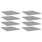 vidaXL plauktu dēļi, 8 gab., betonpelēki, 40x50x1,5 cm, skaidu plāksne cena un informācija | Plaukti | 220.lv