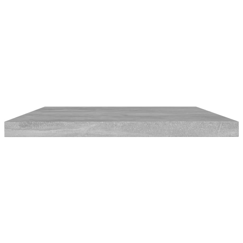 vidaXL plauktu dēļi, 4 gab., betonpelēki, 60x10x1,5 cm, skaidu plāksne cena un informācija | Plaukti | 220.lv