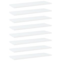 vidaXL plauktu dēļi, 8 gab., balti, 60x20x1,5 cm, skaidu plāksne cena un informācija | Plaukti | 220.lv