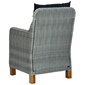 vidaXL dārza krēsli ar matračiem, 2 gab., gaiši pelēka PE rotangpalma цена и информация | Dārza krēsli | 220.lv