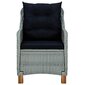 vidaXL dārza krēsli ar matračiem, 2 gab., gaiši pelēka PE rotangpalma цена и информация | Dārza krēsli | 220.lv