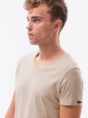 Vīriešu kokvilnas T-krekls Ombre S1369 bēšs cena un informācija | Vīriešu T-krekli | 220.lv
