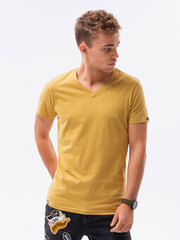 Vīriešu kokvilnas T-krekls Ombre S1369 sinepes cena un informācija | Vīriešu T-krekli | 220.lv