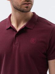 Vīriešu polo krekls Ombre S1374 bordo цена и информация | Мужские футболки | 220.lv