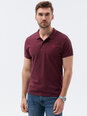 Рубашка поло мужская Ombre S1374, бордовая