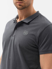 Рубашка поло мужская Ombre S1374, темно-серая цена и информация | Мужские футболки | 220.lv