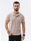 Vīriešu polo krekls Ombre S1374 bēšs цена и информация | Vīriešu T-krekli | 220.lv