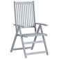 vidaXL atgāžami dārza krēsli ar matračiem, 6 gab., akācijas masīvkoks цена и информация | Dārza krēsli | 220.lv
