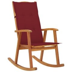 vidaXL šūpuļkrēsls ar matračiem, akācijas masīvkoks цена и информация | Кресла для отдыха | 220.lv