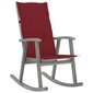 vidaXL šūpuļkrēsls ar matračiem, pelēks akācijas masīvkoks cena un informācija | Atpūtas krēsli | 220.lv
