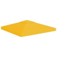 vidaXL nojumes jumta pārsegs, divdaļīgs, 310 g/m², 3x3 m, dzeltens цена и информация | Беседки | 220.lv