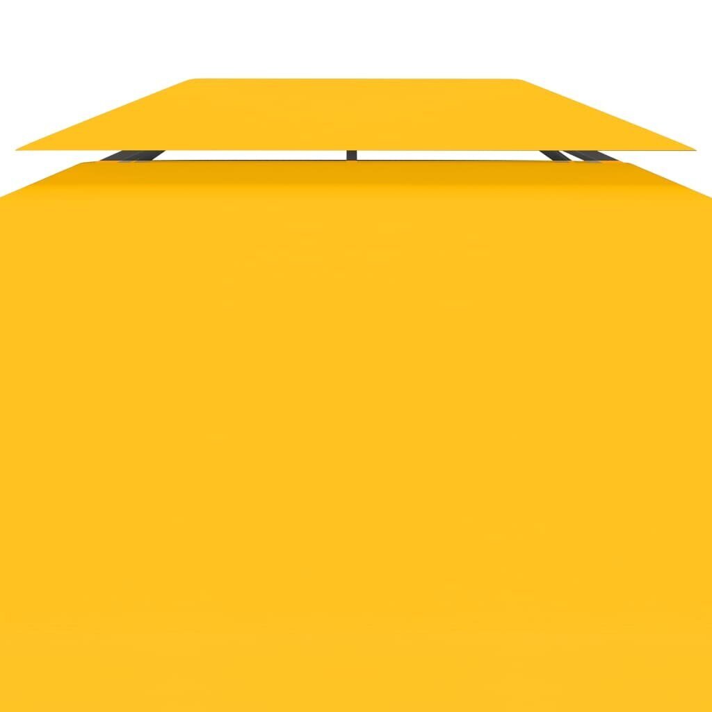 vidaXL nojumes jumta pārsegs, divdaļīgs, 310 g/m², 4x3 m, dzeltens цена и информация | Dārza nojumes un lapenes | 220.lv