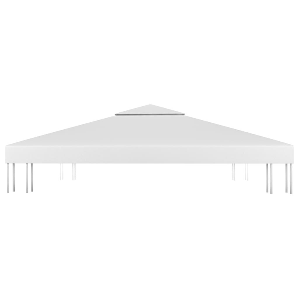 vidaXL nojumes jumta pārsegs, divdaļīgs, 310 g/m², 4x3 m, balts cena un informācija | Dārza nojumes un lapenes | 220.lv