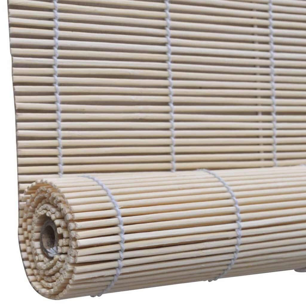 vidaXL ruļļu žalūzijas, 2 gab., dabisks bambuss, 120x160 cm цена и информация | Žalūzijas | 220.lv
