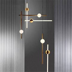 Piekaramā LED lampa Orionis II, White/Gold cena un informācija | Lustras | 220.lv