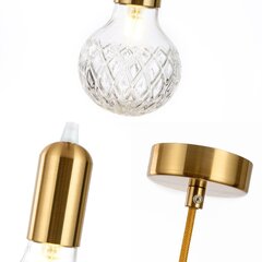 Piekaramā lampa Retro Elegance, Gold cena un informācija | Lustras | 220.lv