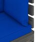 vidaXL dārza palešu stūra dīvāns ar matračiem, priedes koks цена и информация | Dārza krēsli | 220.lv