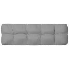 vidaXL palešu dīvāna spilvens, 120x40x10 cm, pelēks cena un informācija | Krēslu paliktņi | 220.lv