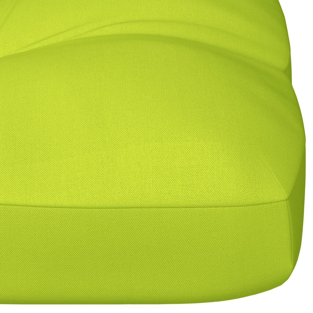 vidaXL palešu dīvāna spilvens, 120x40x10 cm, spilgti zaļš cena un informācija | Krēslu paliktņi | 220.lv