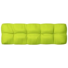 vidaXL palešu dīvāna spilvens, 120x40x10 cm, spilgti zaļš цена и информация | Подушки, наволочки, чехлы | 220.lv