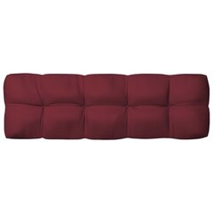 vidaXL palešu dīvāna spilvens, 120x40x10 cm, vīnsarkans cena un informācija | Krēslu paliktņi | 220.lv