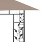 vidaXL dārza nojume ar moskītu tīklu, 4x3x2,73 m, 180g/m², pelēkbrūna cena un informācija | Dārza nojumes un lapenes | 220.lv