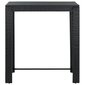 vidaXL dārza bāra galds, melns, 100x60,5x110,5 cm, PE rotangpalma цена и информация | Dārza galdi | 220.lv