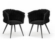 2-u krēslu komplekts Cosmopolitan Design Shirley, melns cena un informācija | Virtuves un ēdamistabas krēsli | 220.lv