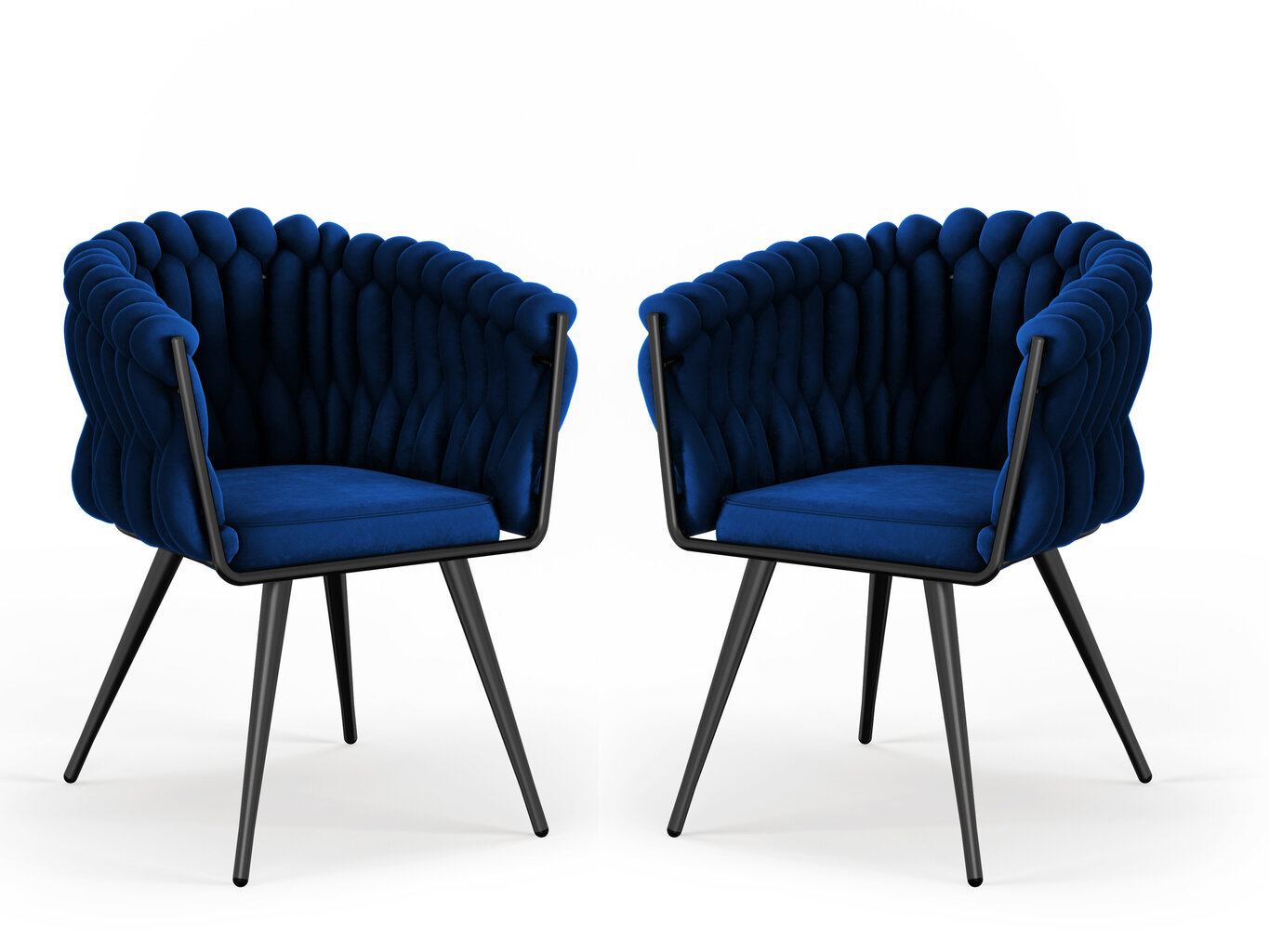 2-u krēslu komplekts Cosmopolitan Design Shirley, zils cena un informācija | Virtuves un ēdamistabas krēsli | 220.lv