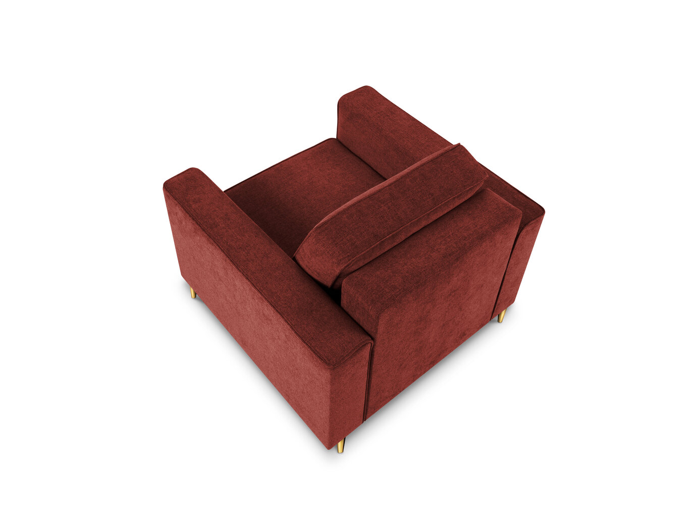 Krēsls Cosmopolitan Design Fano, sarkans/zeltainas krāsas cena un informācija | Atpūtas krēsli | 220.lv