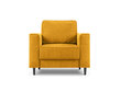Krēsls Cosmopolitan Design Fano, dzeltens/melns cena un informācija | Atpūtas krēsli | 220.lv