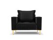 Krēsls Interieurs86 Triomphe, melns/zeltainas krāsas cena un informācija | Atpūtas krēsli | 220.lv
