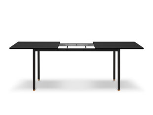 Раскладной стол Interieurs86 Louis 120x80 см, черный цена и информация | Кухонные и обеденные столы | 220.lv