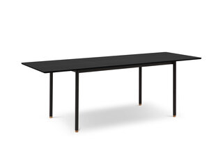 Paplašināms galds Interieurs86 Louis 120x80 cm, melns cena un informācija | Virtuves galdi, ēdamgaldi | 220.lv