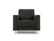 Krēsls Cosmopolitan Design Fano, melns/zeltainas krāsas цена и информация | Atpūtas krēsli | 220.lv