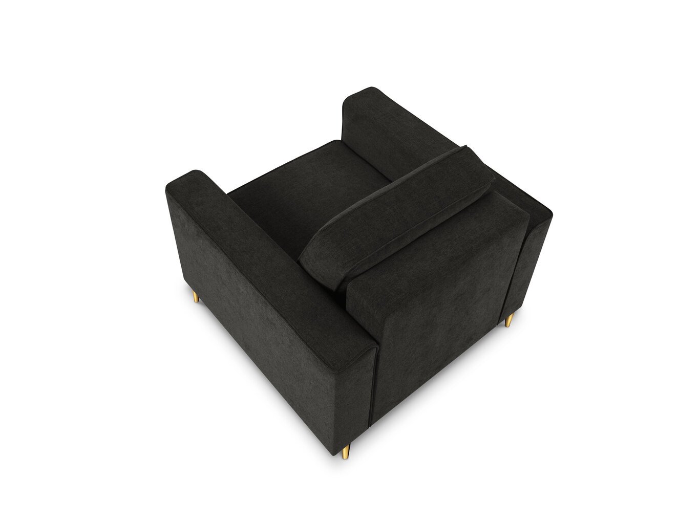 Krēsls Cosmopolitan Design Fano, melns/zeltainas krāsas cena un informācija | Atpūtas krēsli | 220.lv