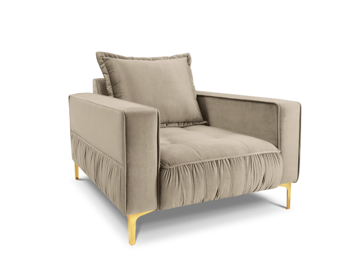 Krēsls Interieurs86 Triomphe, smilškrāsas/zeltainas krāsas cena un informācija | Atpūtas krēsli | 220.lv