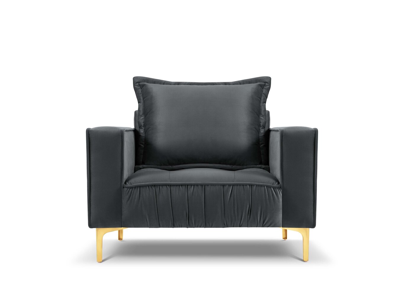 Krēsls Interieurs86 Triomphe, tumši pelēks/zeltainas krāsas cena un informācija | Atpūtas krēsli | 220.lv