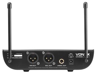 Vonyx WM82C Цифровой 2-канальный беспроводной микрофон UHF с ручным и переносным микрофоном цена и информация | Микрофоны | 220.lv