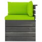 vidaXL 2-vietīgs dārza palešu dīvāns ar matračiem, priedes masīvkoks cena un informācija | Dārza krēsli | 220.lv