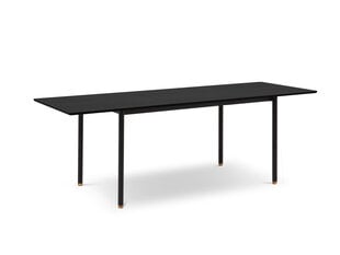 Раскладной стол Interieurs86 Louis 140x90 см, черный цена и информация | Кухонные и обеденные столы | 220.lv